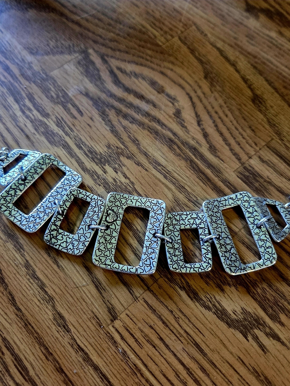 BRIGHTON "Nexus" Vintage Silver Geometric Link Bracelet BOHEMIAN! - Picture 9 of 12